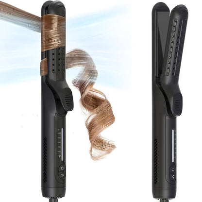 Two-in-One Airflow Hair Styler with Curved Plates, Five Temperature Settings and Pink or Black Finish