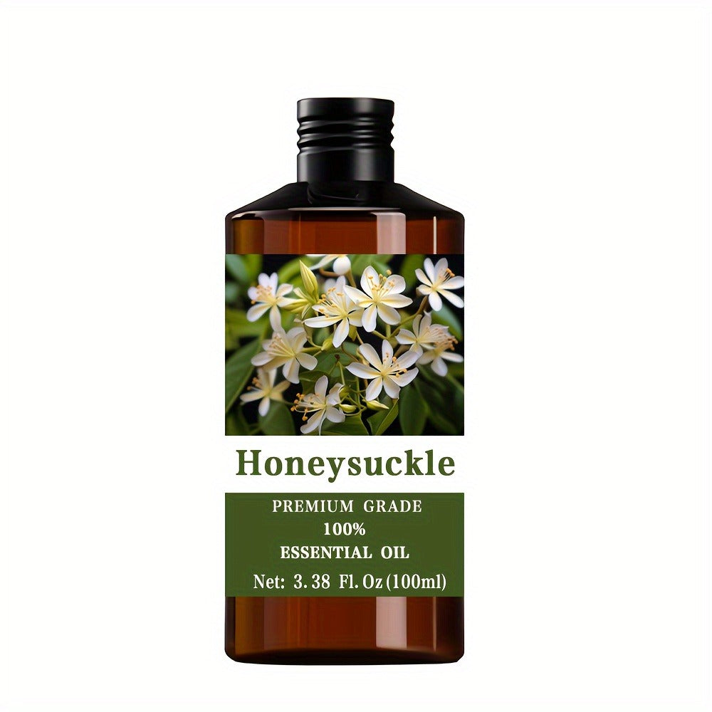 Essential Oil Honeysuckle Sweet Floral Aroma in 100ml Bottle for Diffuser, Massage, Meditation and Personal Care
