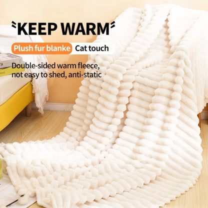 500gsm Heavy Plush Blanket, Ultra Thick Fluffy Blanket for Bed, Sofa & Travel, Baby to Double Size