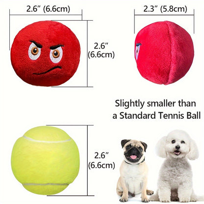 Dog Toys for Small Dogs, Squeaky Dog Toys 6 Pack Soft Stuffed Plush Balls with Squeakers for Puppies & Small Dogs