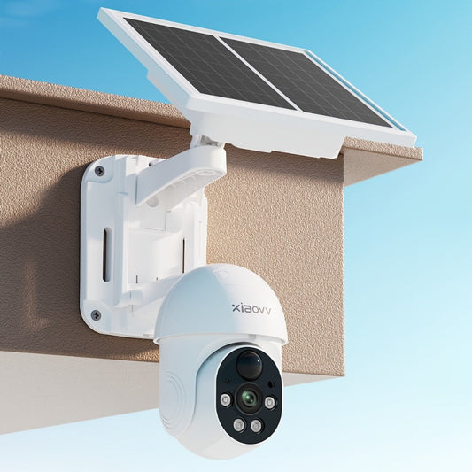 Solar Pan-Tilt Security Camera with 4G or 2.4GHz WiFi Options, 355° Pan, 90° Tilt and Two-Way Audio