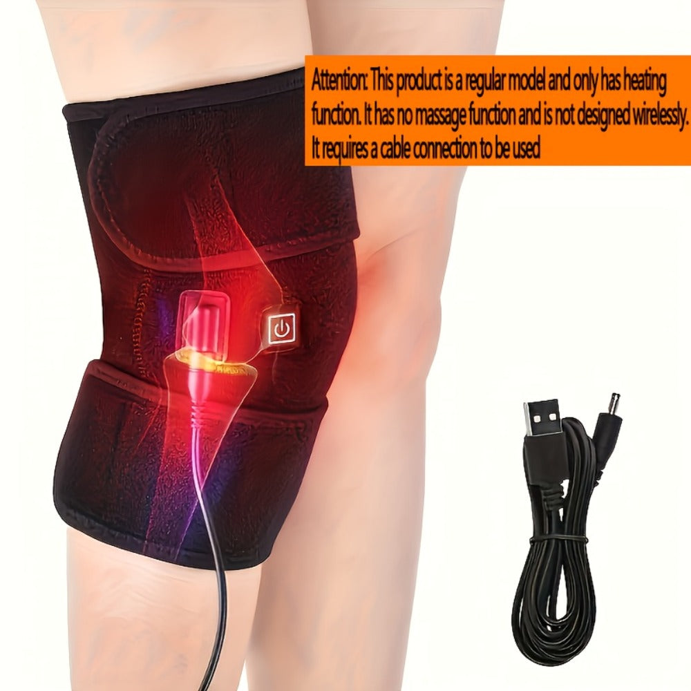 Heated Knee Massager with Heat and Vibration Massage, Wireless Portable Electric Knee Brace Wrap for Pain