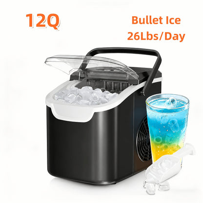 Stainless Steel Ice Maker Countertop – 35 Lbs Soft Chewable Nugget Ice or 26 Lbs Bullet Ice, Pebble Portable Ice Machine for Home, Kitchen