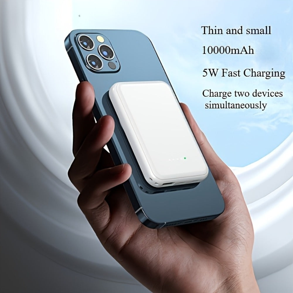 Power Bank Magnetic 5000mAh or 10000mAh with 5W Wireless Charging, LED Display and Dual Inputs
