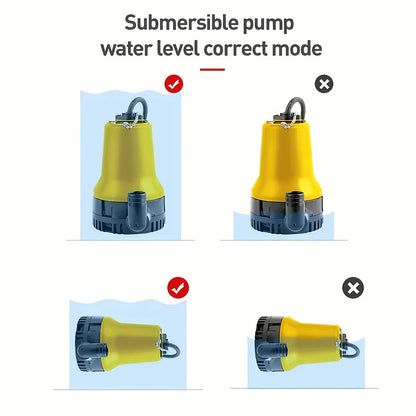 Submersible Pump, 12V DC Pond Garden Fish Tank RV Irrigation Lawn for Garden, Patio and Yard Use