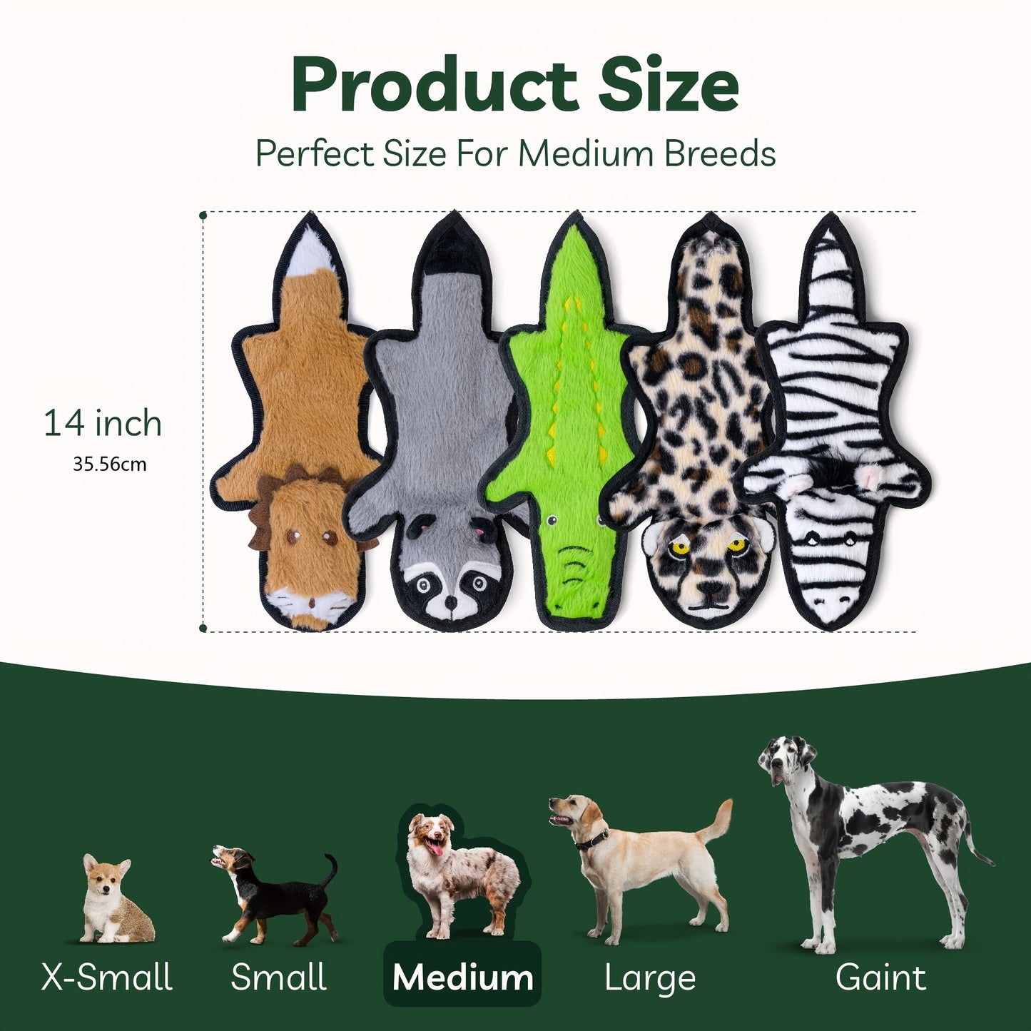 Crinkle Squeaky No Stuffing Dog Toys 5 Pack – Dual Sound Plush Chew Toys for Aggressive Chewers, 6 Tough Layer Durable Teething Toys
