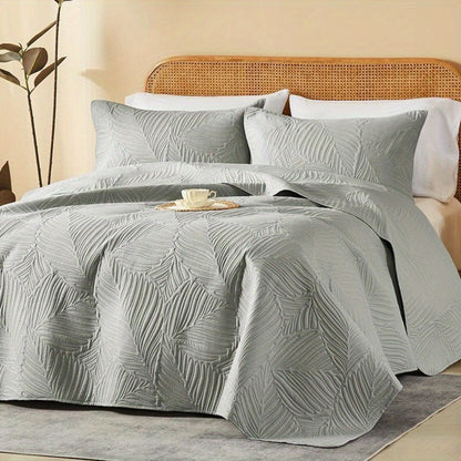 Quilt Set 2-3pcs – Lightweight Microfiber Bedspread Coin Pattern Coverlet All Seasons Twin Full Queen King Cal King