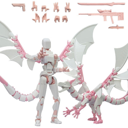 3D Printed Dragon Figurine 2-Piece Set for Garden, Patio and Yard Use, with the Listed Configuration