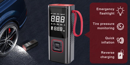 Portable Tire Inflator Air Compressor - 160 PSI 20000mAh Cordless Tire Pump 4X Faster with LED Light for Car