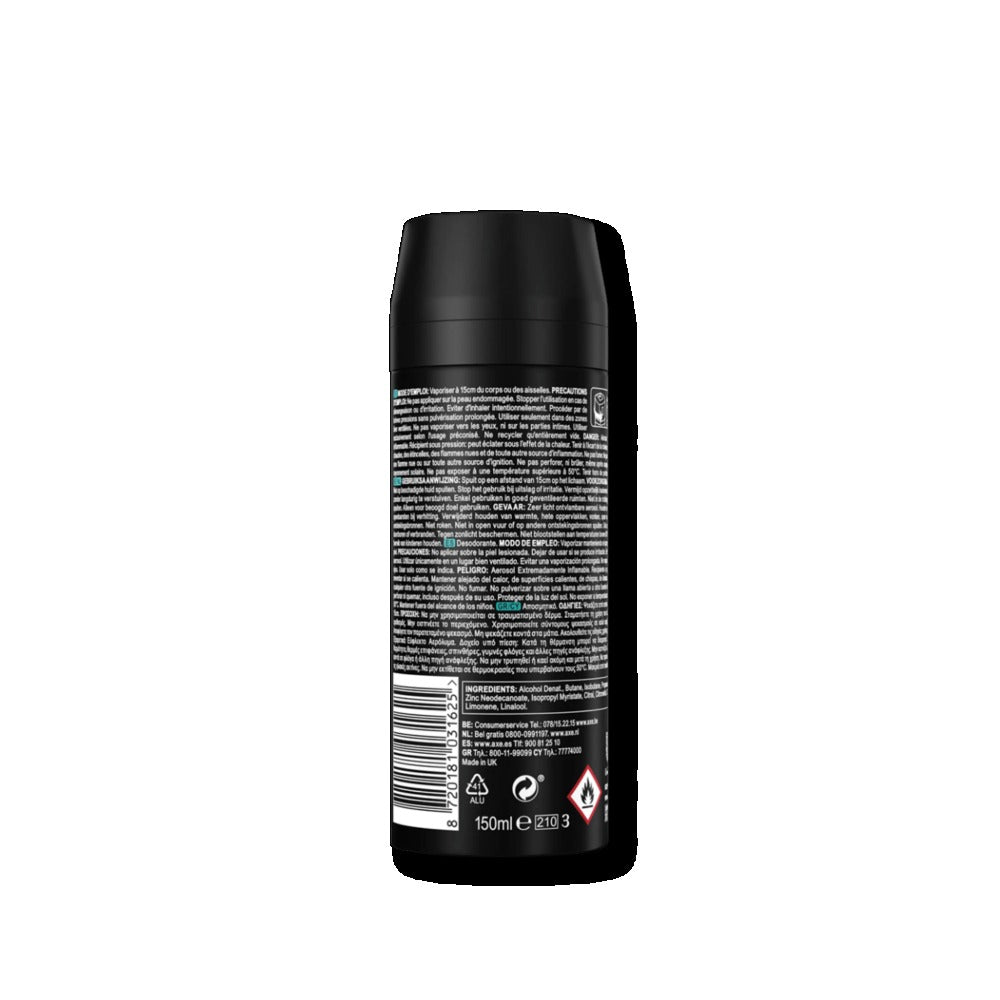 AXE Apollo Body Spray Six-Pack with 150ml Black Aerosol Cans, Apollo Scent Label and 5 fl oz Marking