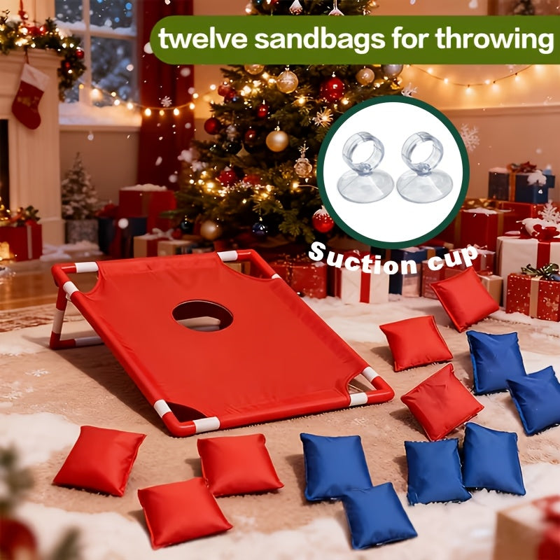 Portable Cornhole Bean Bag Toss Game Foldable Board 12 Bean Bags Storage Bag with the Listed Color, Size or Set Options for Everyday Use
