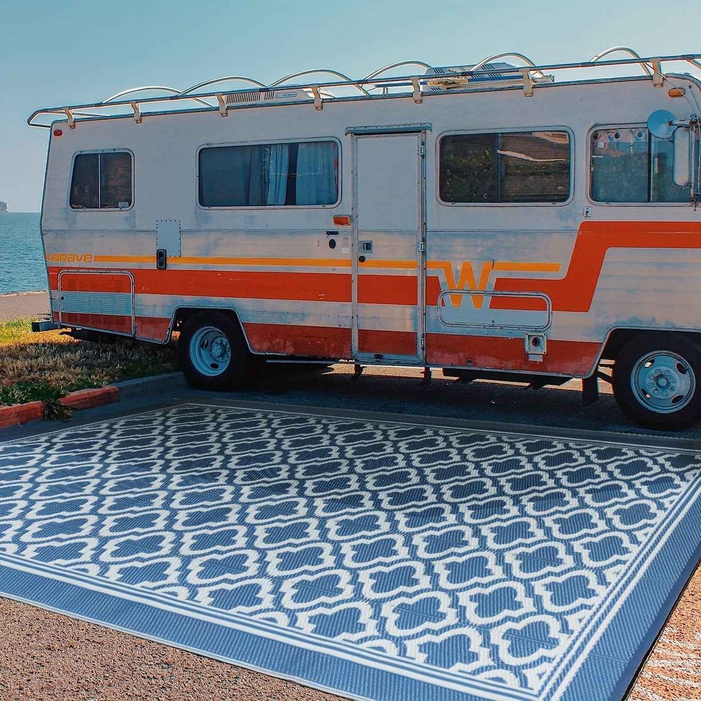 Outdoor Mat | Reversible Foldable Polypropylene RV Camping Patio Picnic
