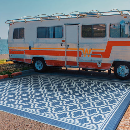 Outdoor Mat | Reversible Foldable Polypropylene RV Camping Patio Picnic