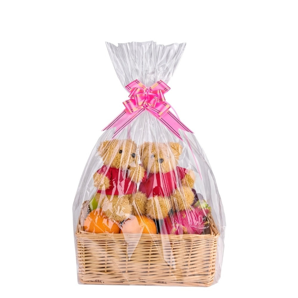 Cellophane Bags 50-Pack Large 18x30 Inch Transparent Gift Basket Wrap Bags – Clear Cellophane Wrapping for Christmas