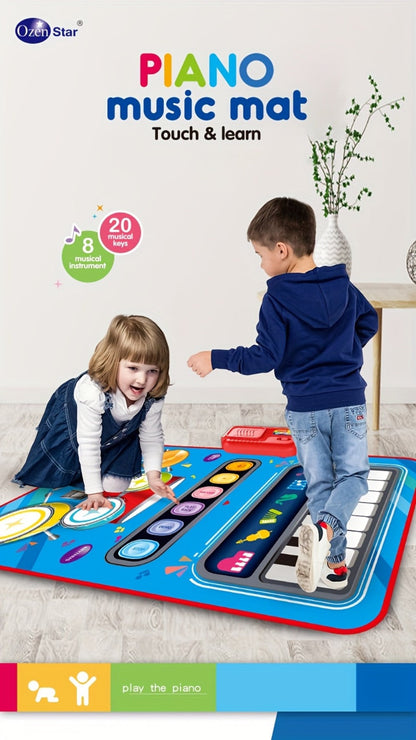 Kids Electronic Drum Music Mat, Multifunctional Musical Toy for Skill Development & Family Bonding