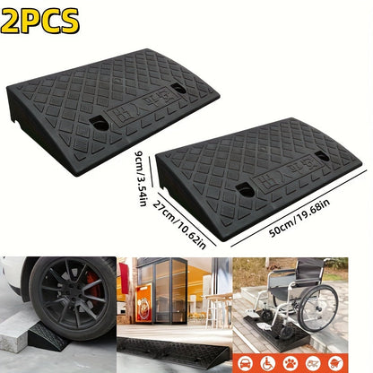 Curb Ramp Plastic Portable for Car SUV Motorcycle Bike Wheelchair Scooter Driveway Sidewalk for Entryways, Bedrooms and Living Spaces