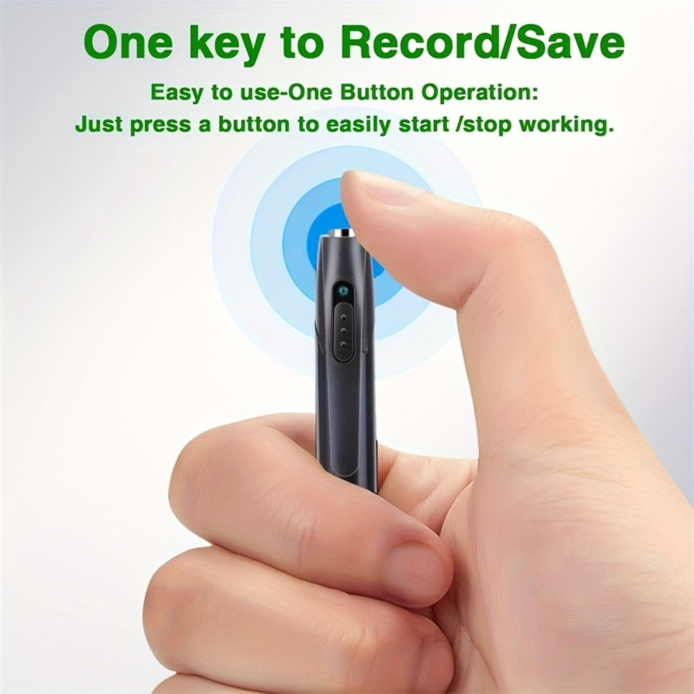 32GB Voice Activated Recorder with MP3 Player & 1080P Body Camera - Digital Recording Pen, Mini Belt Clip Design