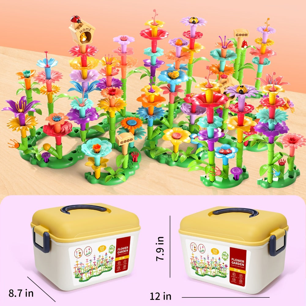 Flower Garden Building Toys for Kids 235 Pieces with the Listed Color, Size or Set Options for Everyday Use