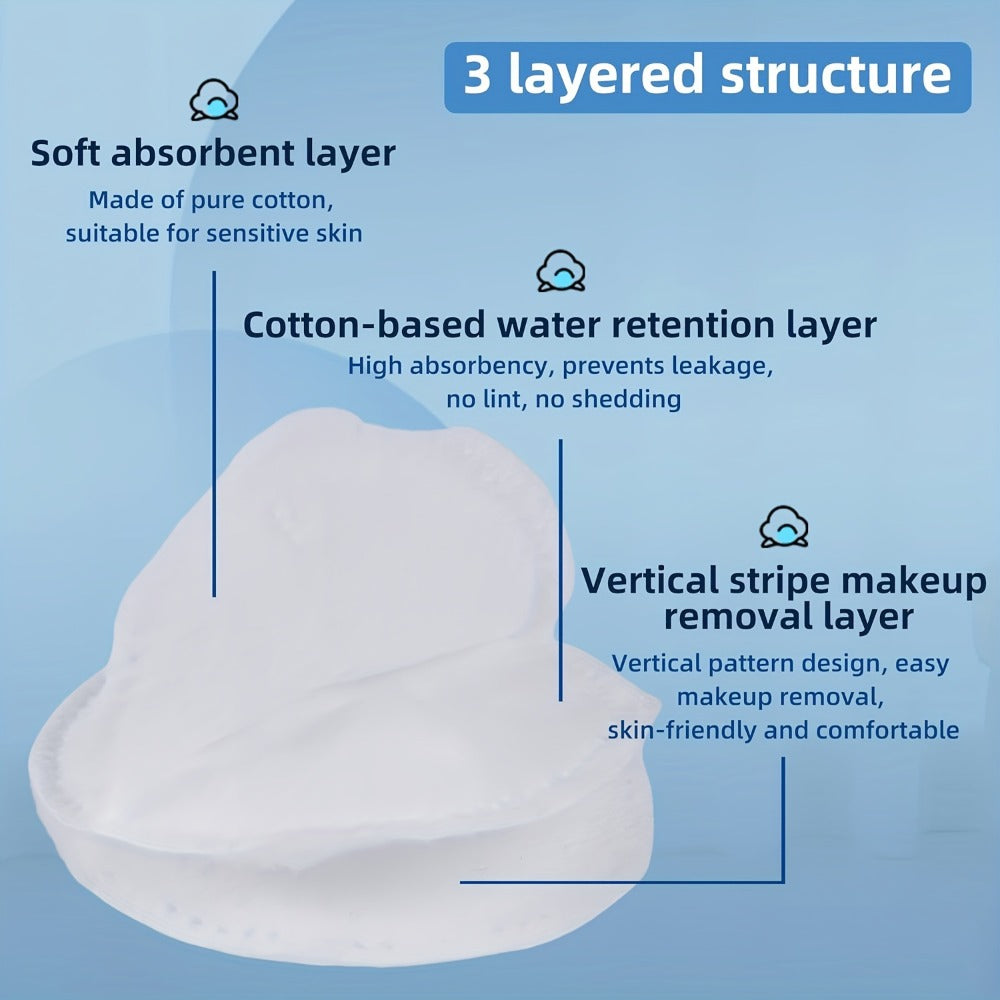 Makeup Remover Pads 600 Count Soft Hypoallergenic Lint-Free Cotton Rounds 360 Locking Edge Unscented Absorbent Disposable Face Pads