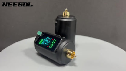 P7 1600mAh Cordless Tattoo Power Supply with Color Screen, Four Memory Modes and RCA Connector
