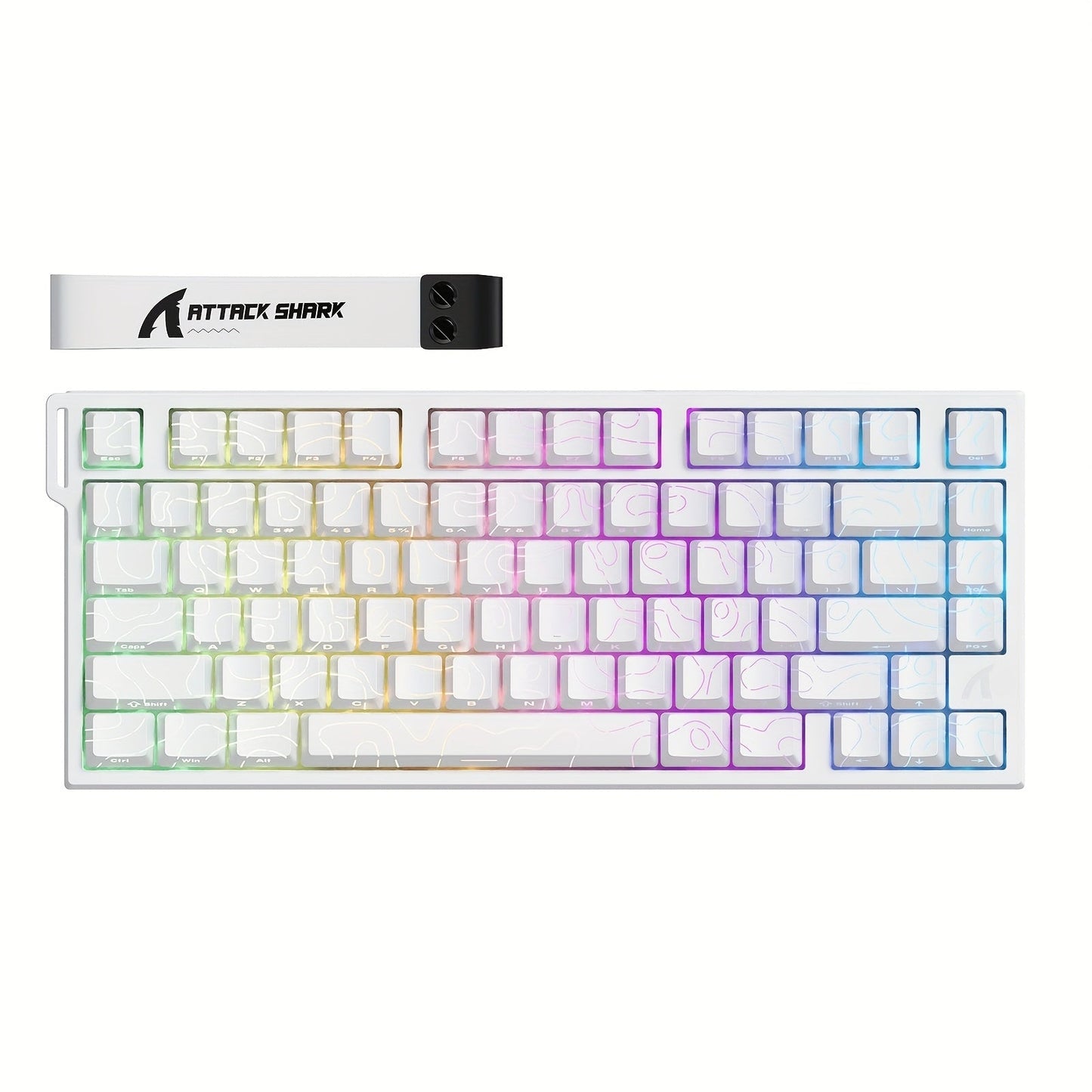 Hall Effect Mechanical Gaming Keyboard Attack Shark R82HE 80%, 0.005mm Rapid Trigger, 8000Hz Polling Rate