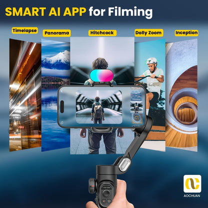 3-Axis Gimbal Stabilizer for Smartphone iPhone Samsung Android Ultra Foldable Portable Vlogging for an Everyday Personal Care Routine