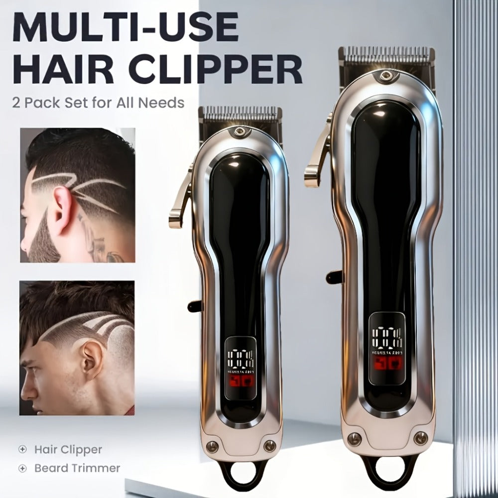 Electric Hair Clipper Set with Limit Comb – Barber-Grade Professional Trimmer, Long-Lasting Rechargeable Battery, Home & Travel Haircut Kit