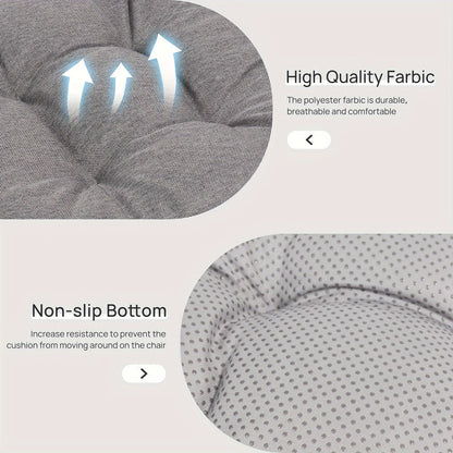 Memory Foam Chair Cushions 4/8 Pack, Non-Slip Seat Pads for Dining Chairs, Kitchen, Office & Patio – Indoor Outdoor Chair Pads M/L Size