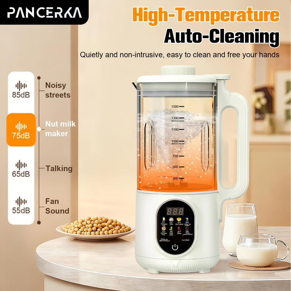 Nut Milk Maker Machine One-Touch - Multifunctional Plant-Based Milk Blender for Homemade Almond, Oat