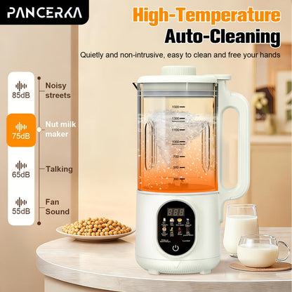 Nut Milk Maker Machine One-Touch - Multifunctional Plant-Based Milk Blender for Homemade Almond, Oat