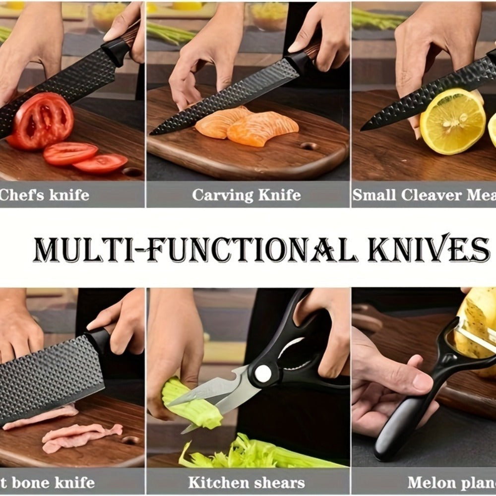 Kitchen Knife Set 6-Piece Professional Chef's Knife Set, High Carbon Stainless Steel Ultra-Sharp Blades