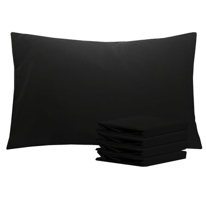 Pillowcases 4 Pack Queen 20x30 – Brushed Microfiber Soft Wrinkle-Free Fade-Resistant Envelope Closure Solid Color 32 Colors