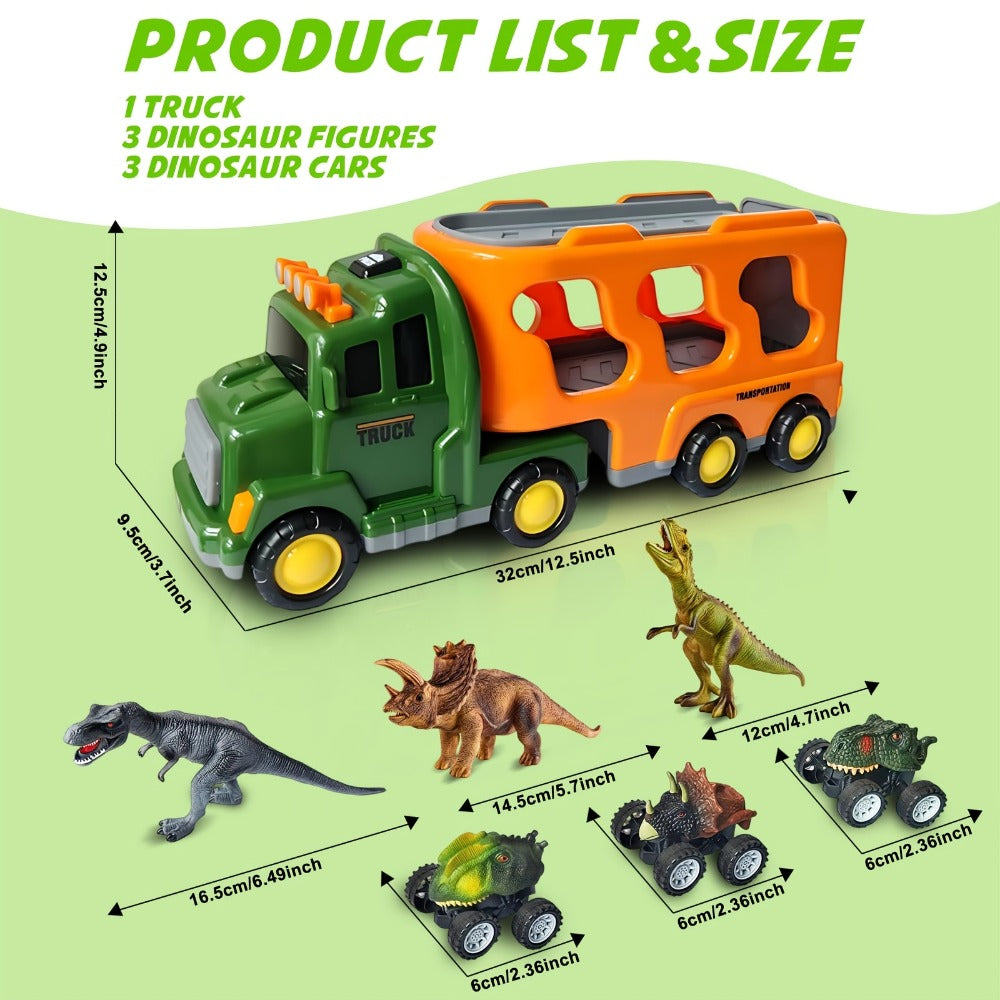Dinosaur Transport Truck Toy Set with Lights & Sounds with the Listed Color, Size or Set Options for Everyday Use
