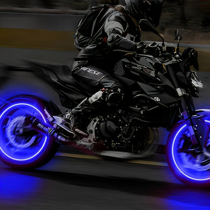 LED Tire Valve Stem Light Sets in 4-, 8- or 16-Piece Blue, Green, Red, Mixed and Skull-Top Configurations