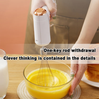 Wireless Electric Whisk Handheld Mixer - Rechargeable Cordless Egg Beater with Vertical Stand Design