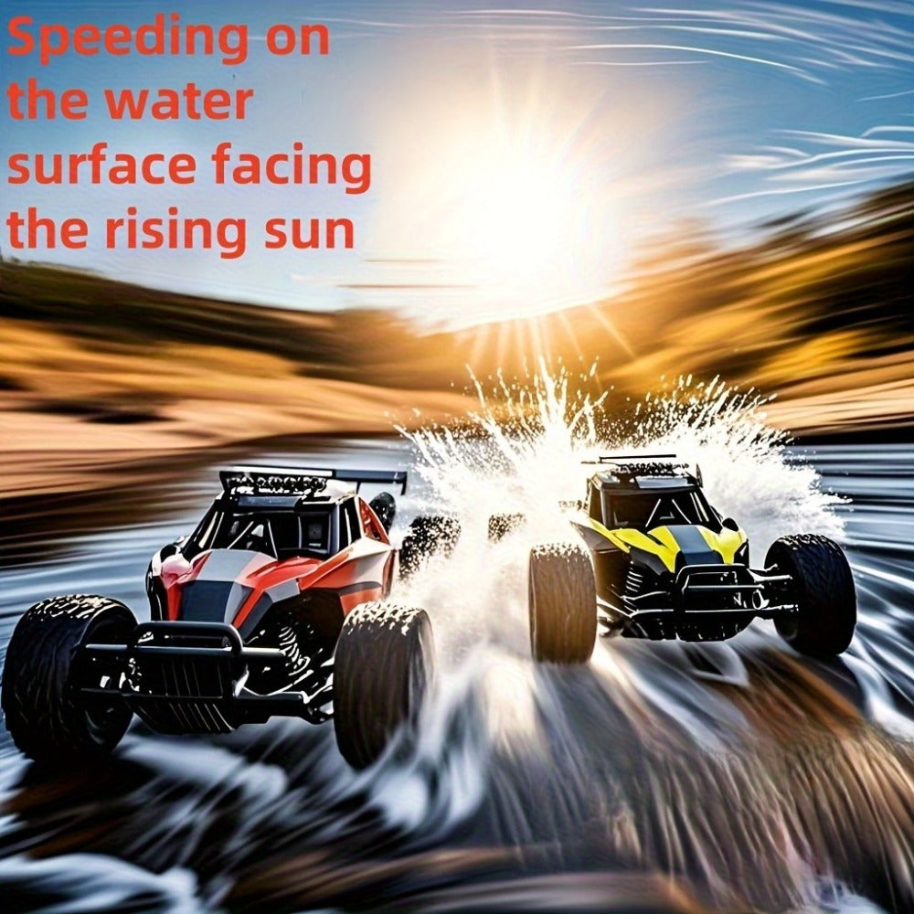 RC Off-Road Car with LED Lights for Kids Ages 6+, High Speed Remote Control Buggy Light-Up RC Truck for Boys & Girls