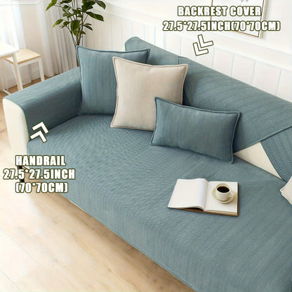 Sofa Cover Ribbed Chenille Stretch Panels for 1 to 4 Seats, Armrests or Cushions with Model-Specific Size and Color Options