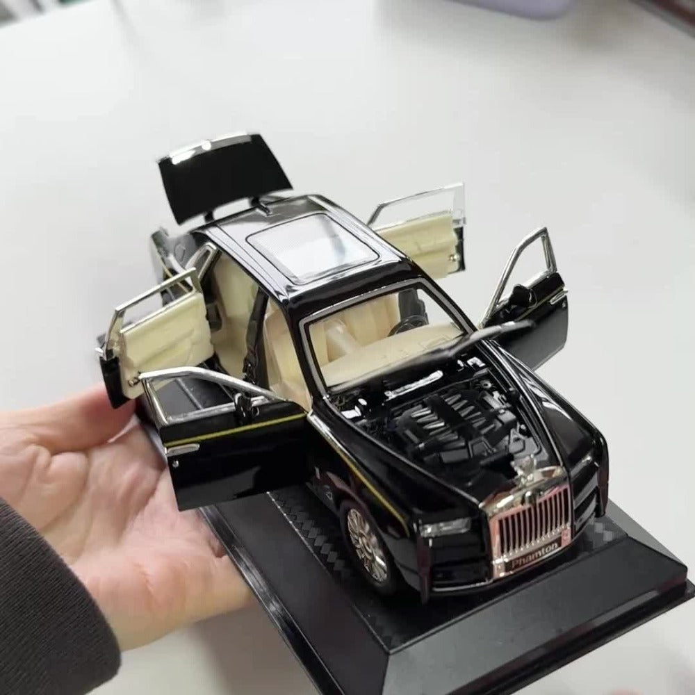 Collectible Diecast Car Model Zinc Alloy with Display Base & Openable Doors – Highly Detailed Static Decoration for Home Office Desk
