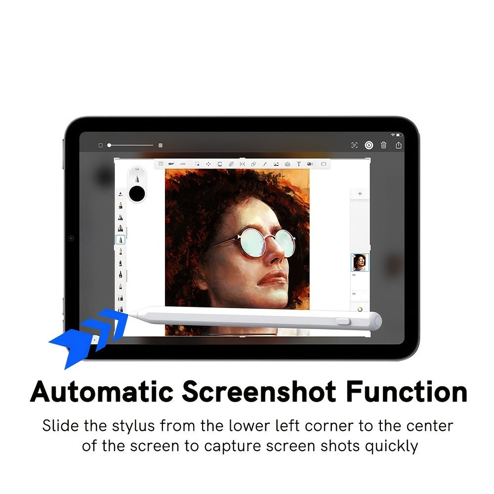 iPad Stylus Pen 2nd Generation, Palm Rejection Magnetic Charging USB Rechargeable, Compatible with iPad Air 5/4/3