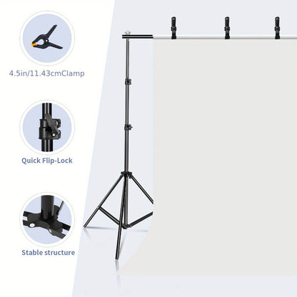 10x7ft Adjustable Backdrop Stand Kit for Photo Studio – Background Support System with 2 Stands, 4 Crossbars