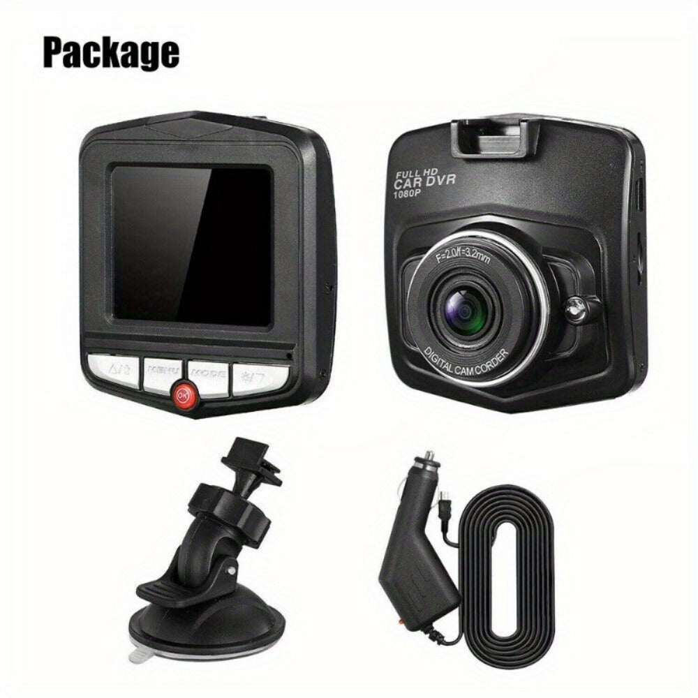 1080P Dash Cam for Cars – 2.2" LCD Display, Continuous Loop Recording, 24/7 Parking Surveillance, Motion Detection, No Battery Required