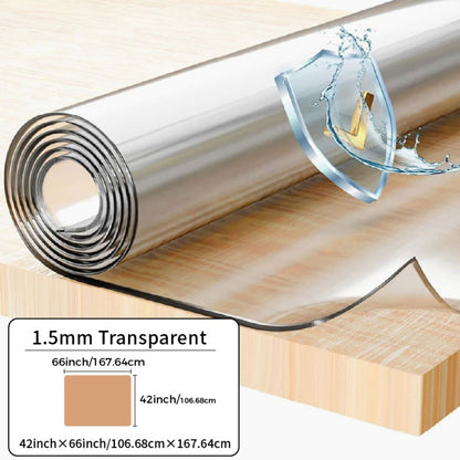 Tablecloth Clear PVC Protector in 1.5mm Thickness with 35 Rectangle and Square Size Options
