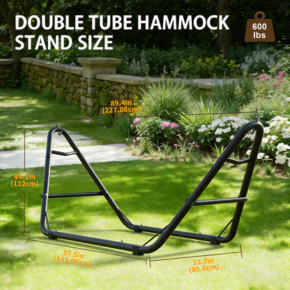 Freestanding Hammock and Stand Set with 89.37-Inch Width, Three Colors and 600 lb Load-Limit Marking