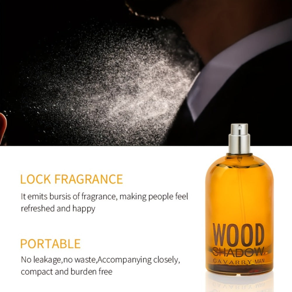 Perfume for Men Wooden-Bottle Spray with a Woody Sandalwood Profile and Two Options in a Distinctive Bottle Presentation