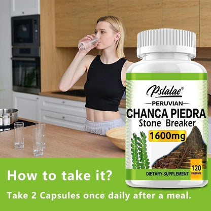 Chanca Piedra Capsules for Liver & Kidney Health, 120 Capsules Natural Urinary Tract Support Supplement