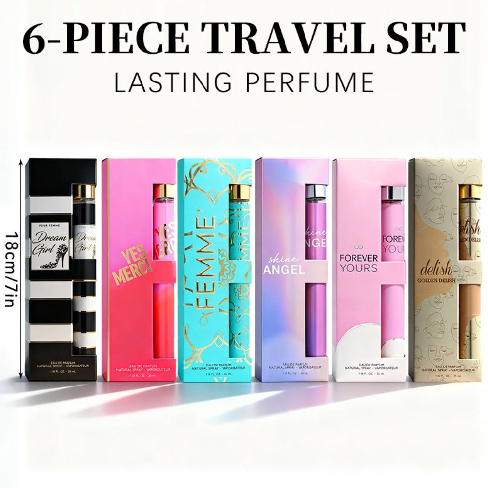 Women's Perfume Set Travel Size - 6 Piece Eau de Parfum Collection, Designer Fragrance Sampler Gift Set for Her