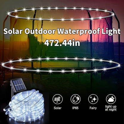 Solar Trampoline Lights for Kids – IP65 Waterproof LED Trampoline Accessories, 8 Dynamic Modes, Solar Powered Outdoor Light for 8-16ft