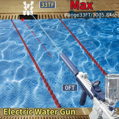 Continuous-Fire Water Gun for Kids & Adults, High- Long-Range Squirt Blaster for Summer Beach Pool Backyard Outdoor Play