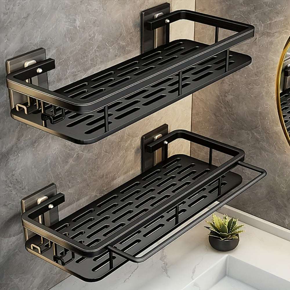 Shower Caddy Wall Mounted Stainless Steel 2-Pack – Rust-Resistant 2-Tier Bathroom Shelf Organizer, Corner Storage Rack for Shower Bathtub