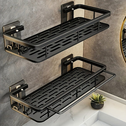 Shower Caddy Wall Mounted Stainless Steel 2-Pack – Rust-Resistant 2-Tier Bathroom Shelf Organizer, Corner Storage Rack for Shower Bathtub